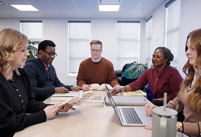 Library seminary students